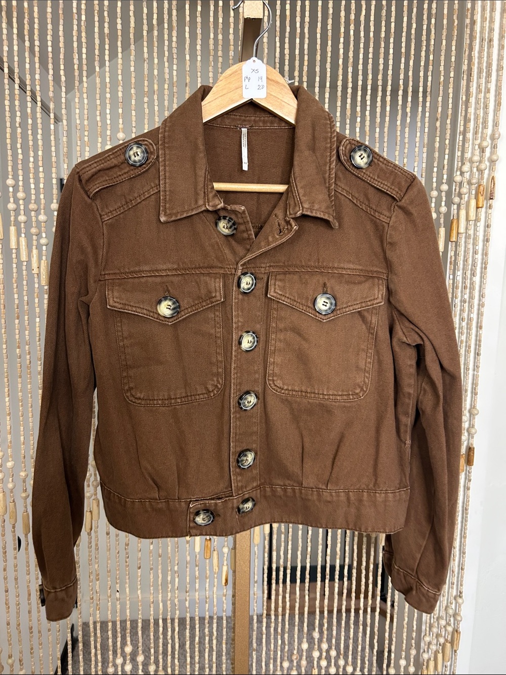 Free People Slouchy Eisenhower Denim Jacket Size XS